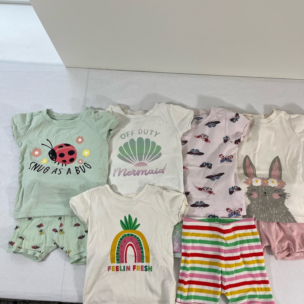 Bundle - Toddler Girls Old Navy summer shortie pajamas 2T (5 sets included)